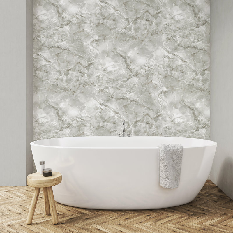 10.05m x 53cm Matte Wallpaper Roll, Grey