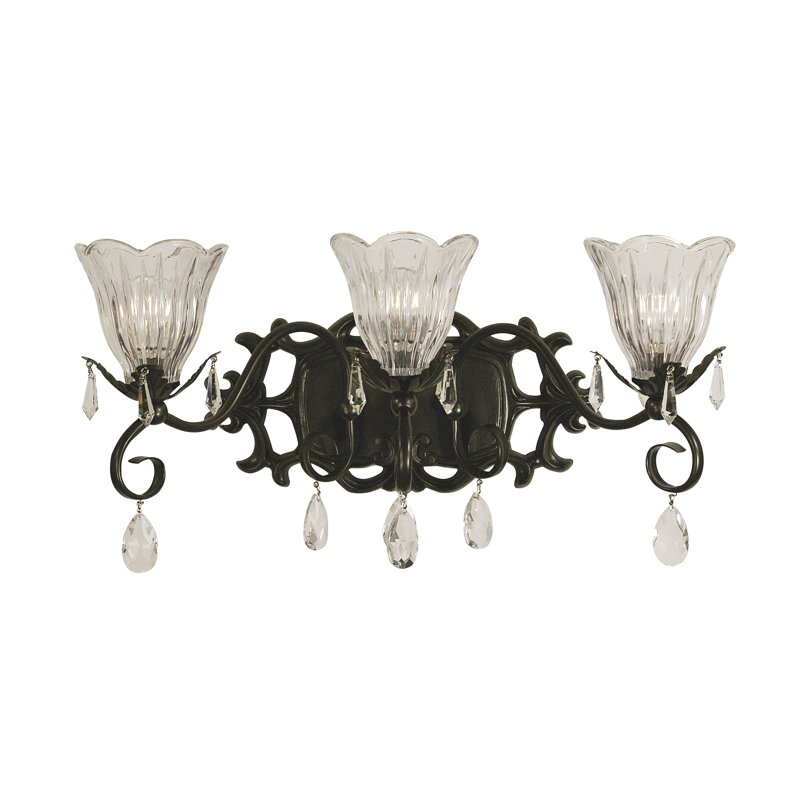 Éclairage pour meuble-lavabo 3 lumières Mallie, Noir mat
