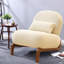 Chaises d'appoint confortables, chaises sans accoudoirs modernes en bois et tissu pour la maison