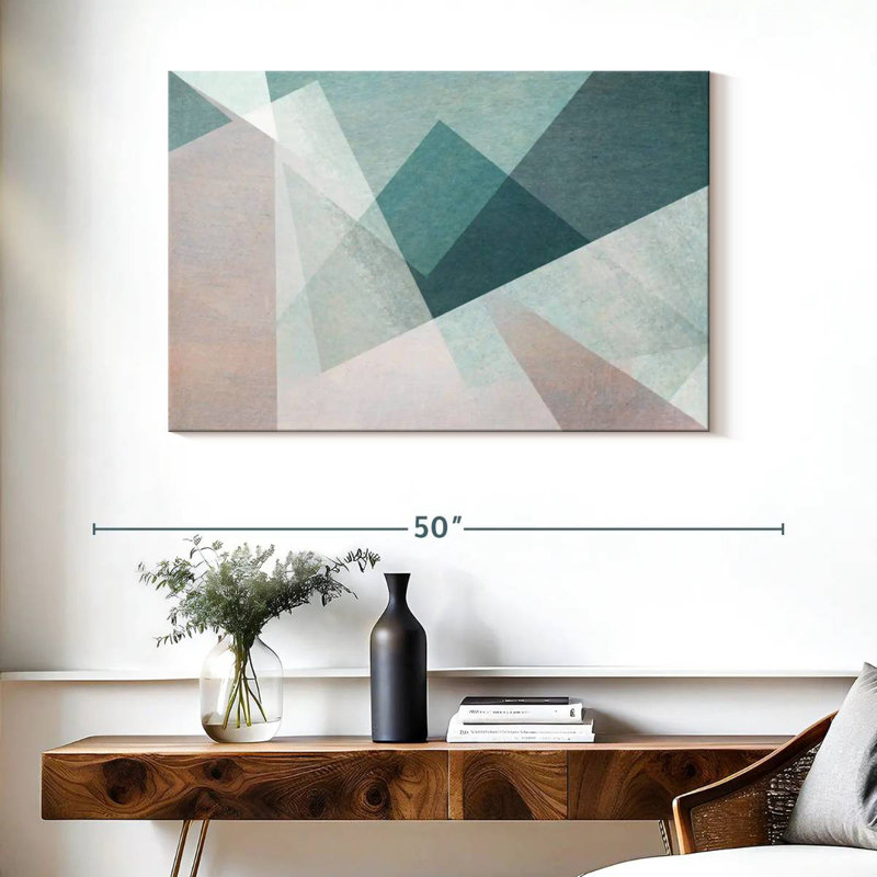 Avery Overlapping Shapes Abstract, 26" H x 39" W