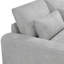 Grand canapé modulaire avec revêtement - 5 coussins rembourrés de plumes en L gris-1317817840