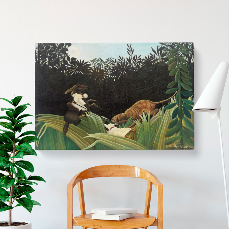 Scouts Attacked by Henri Rousseau - Wrapped Canvas Painting, 35cm H x 50cm W x 3cm D
