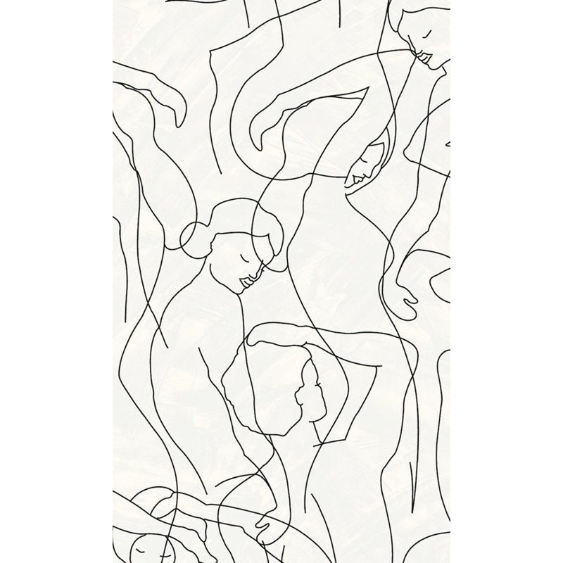 Rouleau abstrait Teviston, Blanc