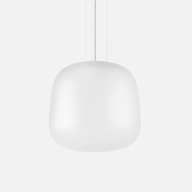 Luminaire suspendu AB transparent givré petit, Transparent, H 9,44 po x l 9,84 po