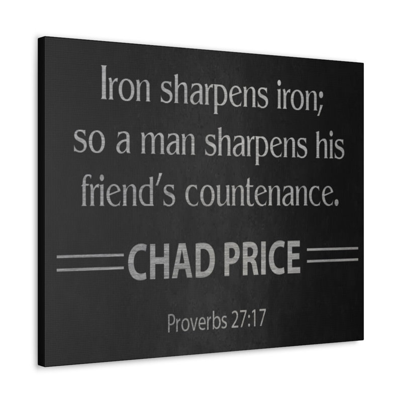 Iron Sharpens Iron Proverbs 1 Piece Wall Art on Canvas, 18cm H x 24cm W x 1.25cm D