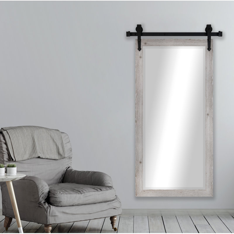 Neace Flat Wall Mirror, 72" H x 32" W, White