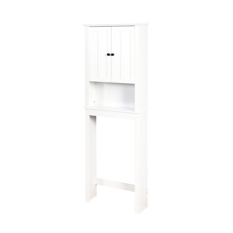 Organisateur de salle de bain au-dessus de la toilette, tablette réglable, blanc, 23,05 po x 7,82 po x 65,42 po
