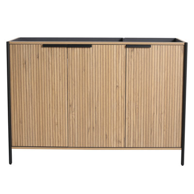 Meuble-lavabo moderne 48 po - Contreplaqué café, nombreuses options de rangement