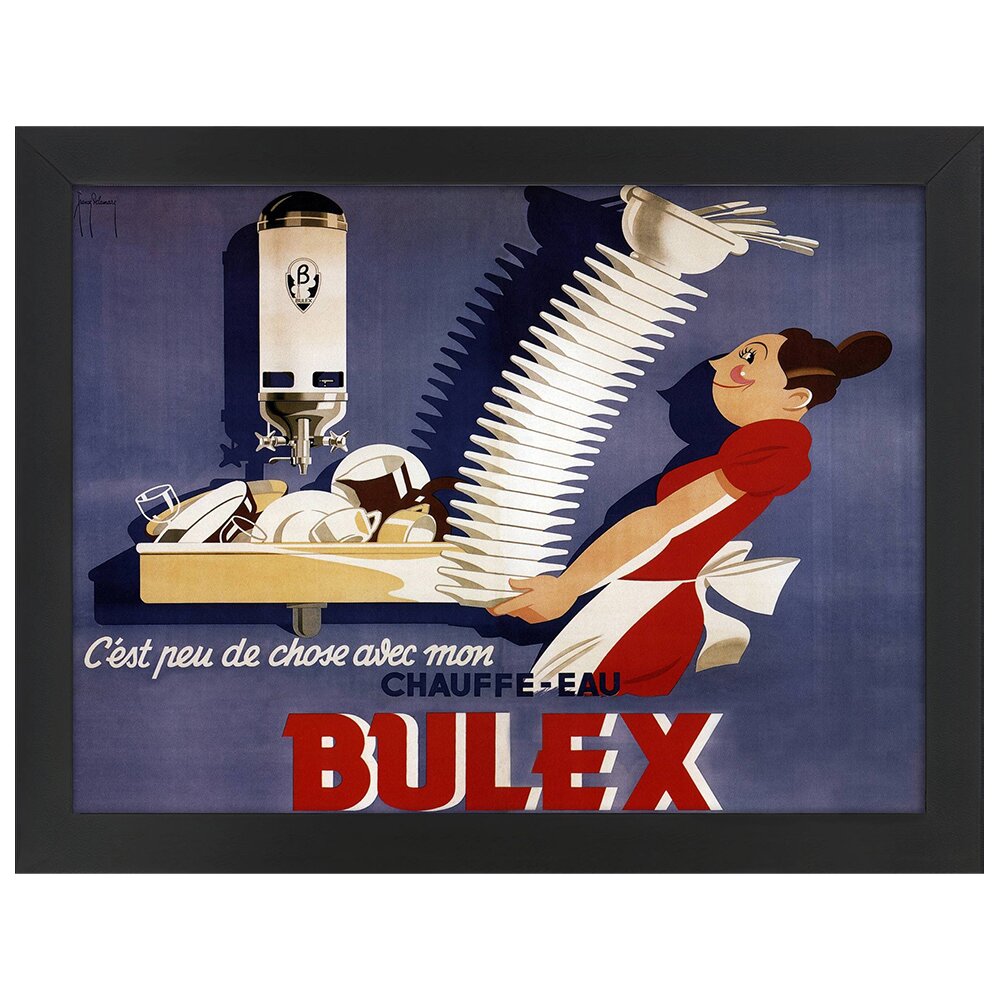 Leinwandbild Vintage Advertising Poster Bulex - Water Heater