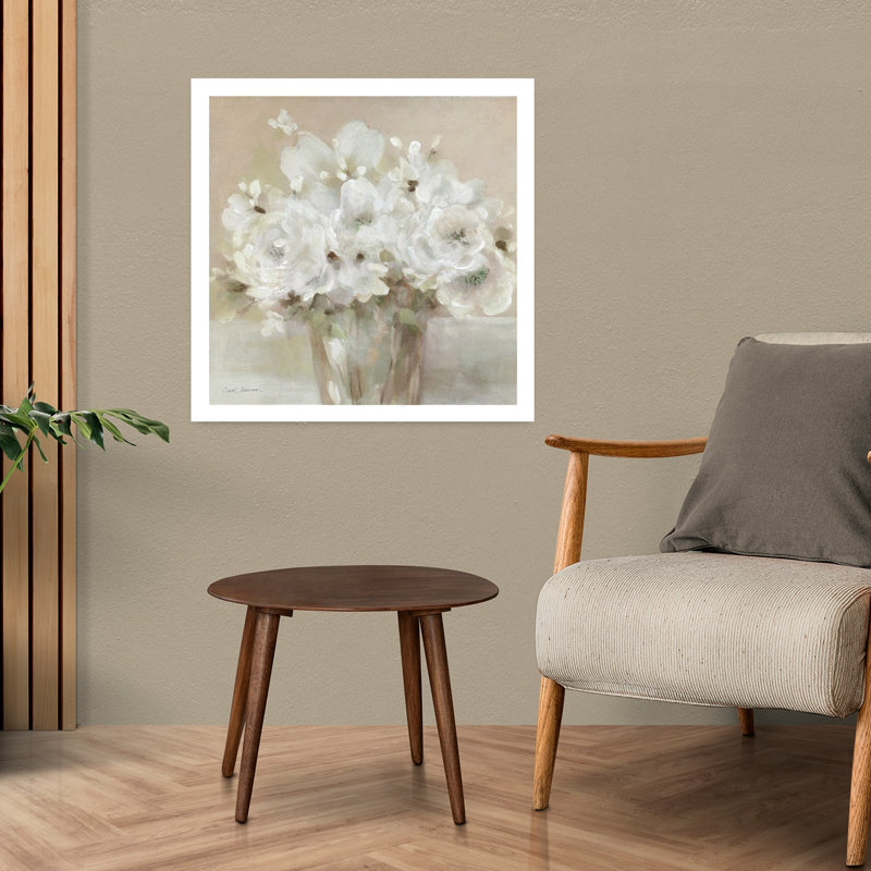 Art mural Tender White Blooms I, H 24 po x l 24 po