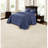 Comfortable Reversible Cotton Bedding Set, Navy, Luxury Queen Size