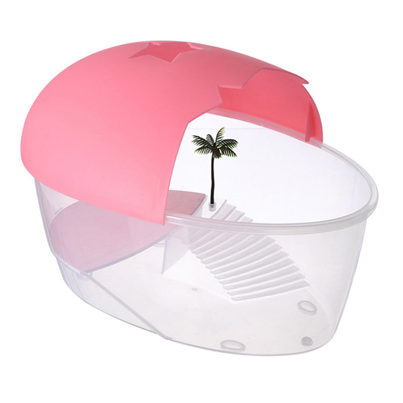 Turtle Tank Plastic Reptile Pet Habitat Box Reptile Pet Perching Box