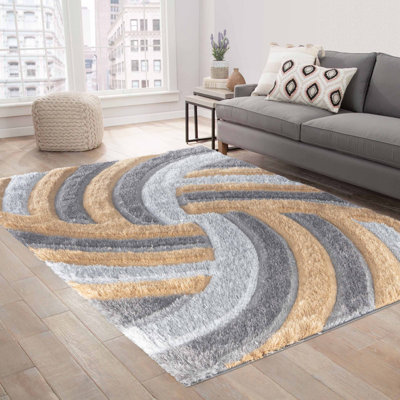 Frio Geometric Shag Area Rug