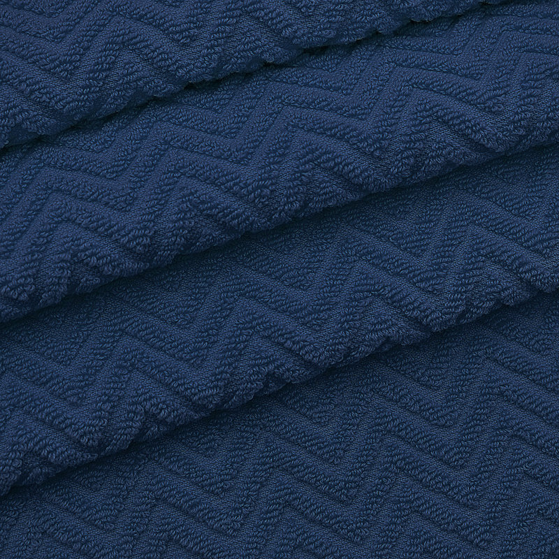 Parmvir Moda Cotton Chevron Hand Towel, Blue