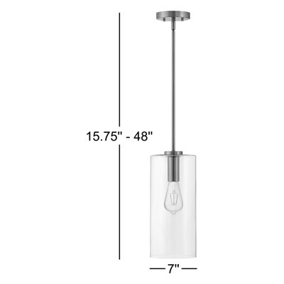 Luminaire suspendu cylindrique à 1 lumière Keaz