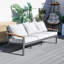 73.62” Aluminum Outdoor Patio Sofa With Cushions