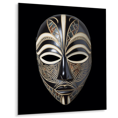Traditional African, Mask - Tribal Metal Art Print