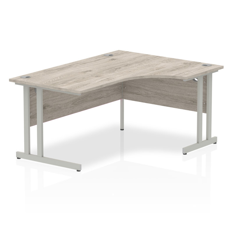 Zetta L-Shaped Solid Wood Base Executive Desk, Right Orientation, 73 x 160 x 80