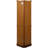 Lighted Curio Cabinet With 6 Shelves, Adjustable Glass, Mirrored Back, Oak Decoration Shelf In Back & Glass Color-1913091567