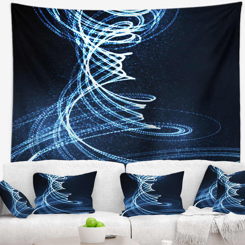 Tapisserie à motifs d'hélices lumineux 3d, H 32 po x l 39 po