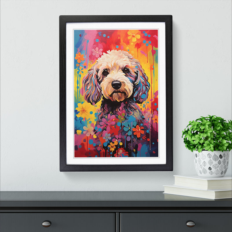 Single Picture Frame Print on Wood, 46cm H x 34cm W, Black Framed