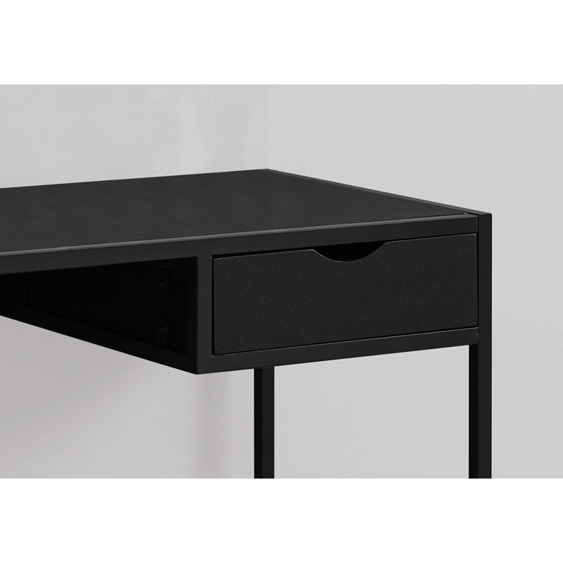Bureau d'ordinateur, bureau personnel, ordinateur portable, tiroir de rangement, L 42 po, travail, stratifié, métal, contemporain, moderne