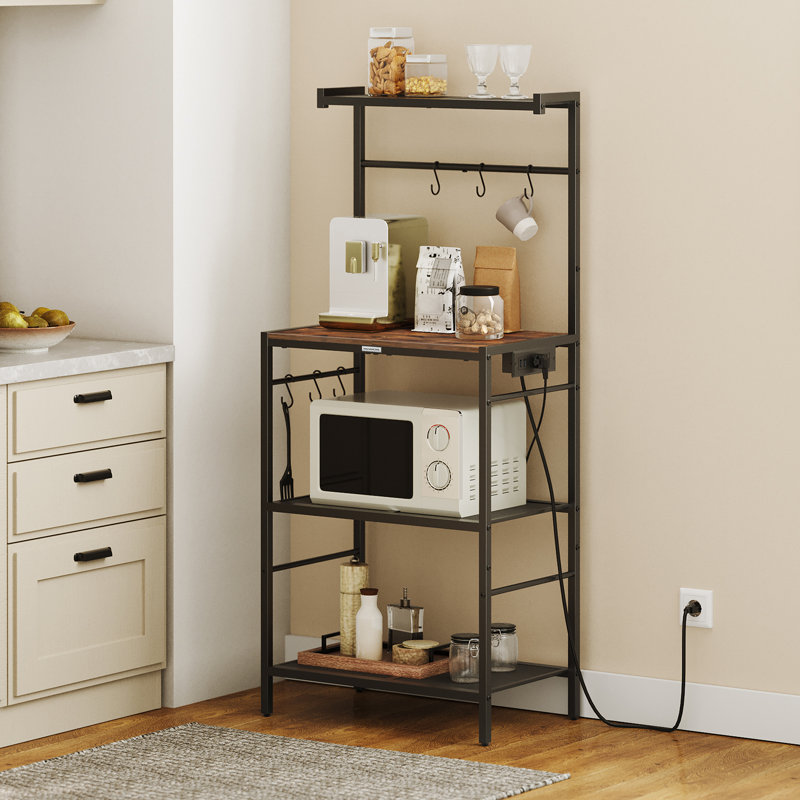 Glorine 22.4'' Metal Standard Baker's Rack with Microwave Compatibility