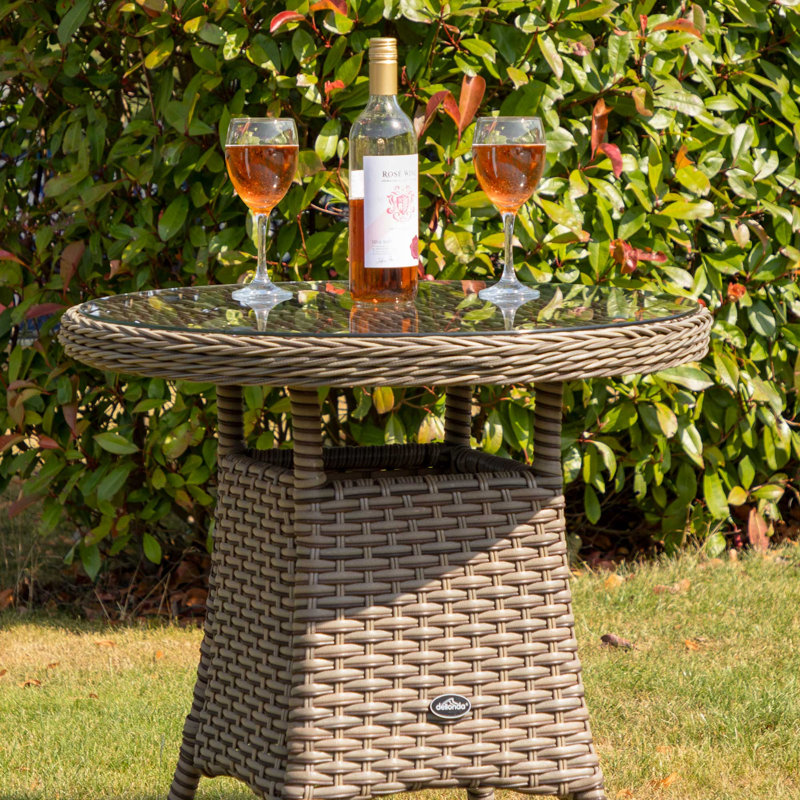 Capulet 2 - Person Patio Dining Set Round Table with Cushions Included