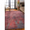 Tapis décoratif rayé gris bourgogne