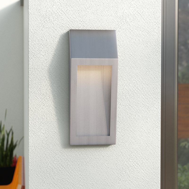 Luminaire d'extérieur à DEL Duran, H 11 po x l 4,5 po x P 2,25 po, Aluminium brossé