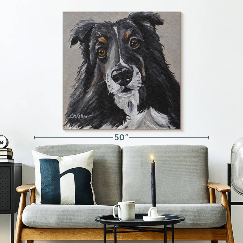 Brampt Sheltie On Gray, 33'' H x 33'' W