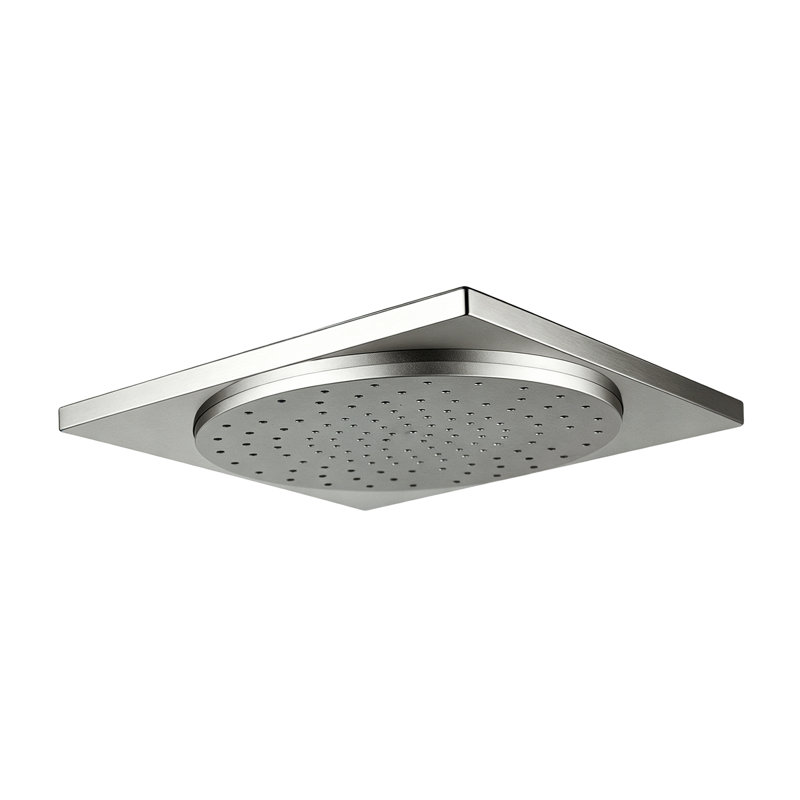 Pomme de douche carrée en goutte d'eau 12 pouces Kingston Brass Claremont, Nickel brossé