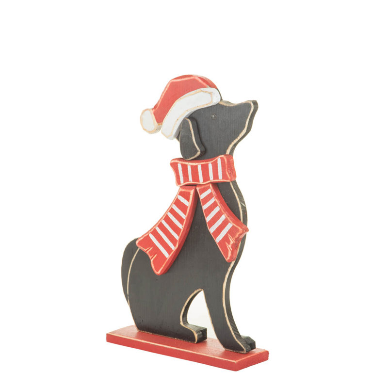 Chien debout noir assis