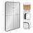 Anacleta Radius Rectangle Framed Wall Mirror-1835888093-1835888089