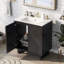 Ensemble de meuble-lavabo 30 po avec lavabo, armoire combinée, armoire de rangement pour salle de bain, structure en bois massif-773513382