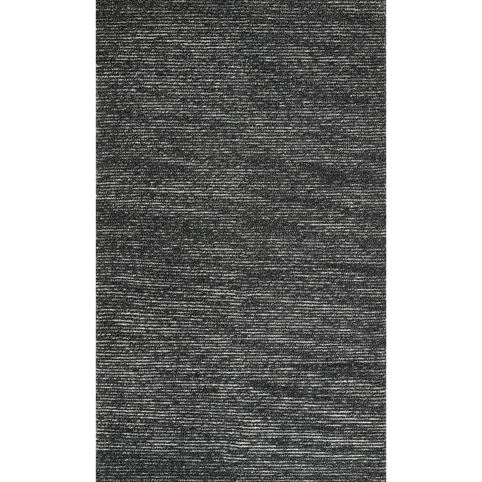 Handmade Wool Black Rug, Rectangle  2' x 3'