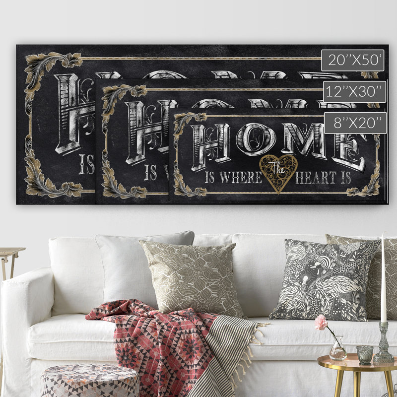 Art textuel sur toile tendue, H 8 po x l 20 po x P 1,5 po