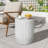 Patio Carved Side Table With Round Top-106259303