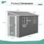 Remise de rangement extérieure pour outils 4 x 10 pi avec toit et serrure de porte