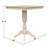 5 Piece Square Top Bar Height Dining Set With Four Matching San Remo Bar Height Slat Back Stools