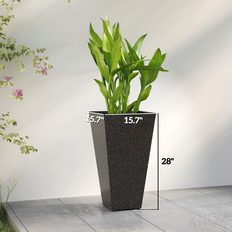 Ensemble de 3 pots à fleurs, pots à fleurs hauts