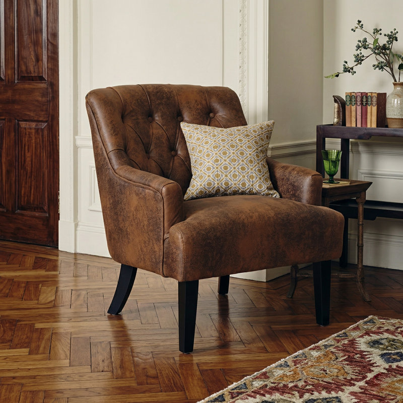Haysville Upholstered Accent Chair, Brown