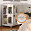 Nouveau style blanc, bibliothèque à 4 roulettes, 360 roulettes, construction, rotation douce, grande surface de plancher, espace