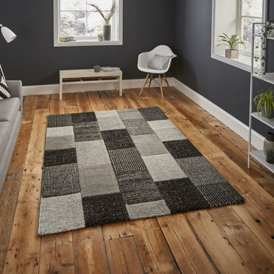 Langley area rug Machine Woven Rectangle Grey/Black