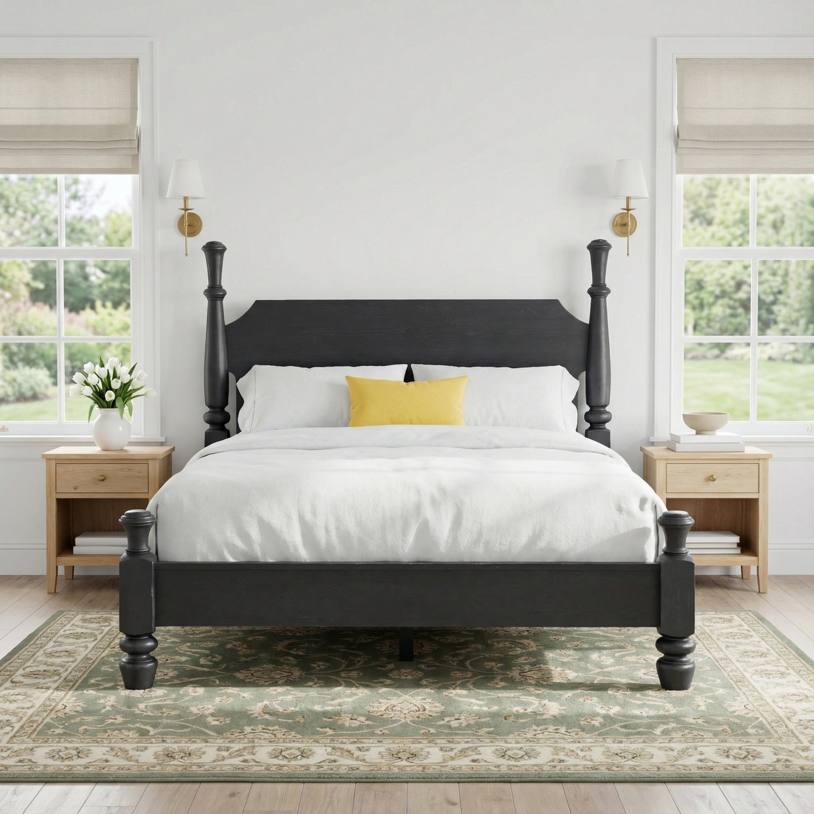 Country Living Poster Oak Bed, King