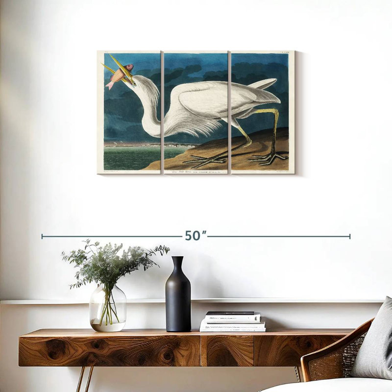 Great White Heron, 20" H x 33" W