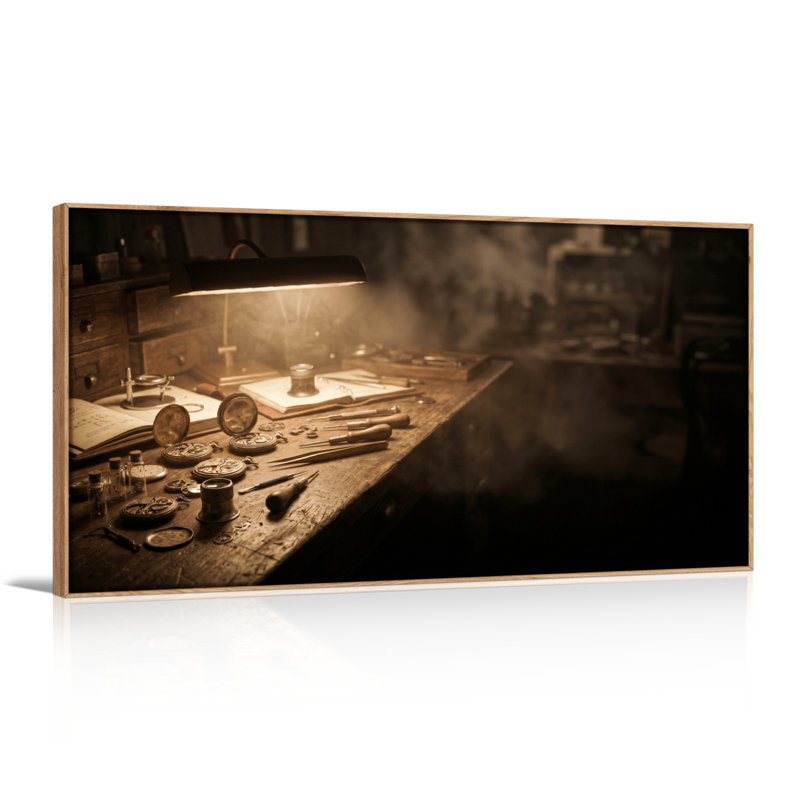 Atelier scène d'art mural, ensemble de 1, 40“W x 20”H, Naturel