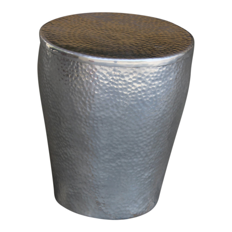 Shiny Drum End Table