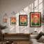 Leaping Rabbit Illusion Surrealism - Framed Print-229938699-229938698