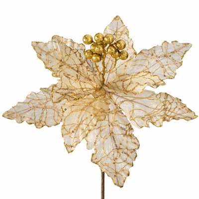 Fabric Poinsettia Arrangement